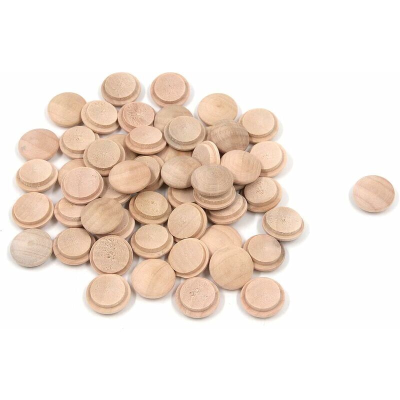 foto del prodotto chiodo decorativo set di 100 tappi in legno di ciliegio 25x20mm
