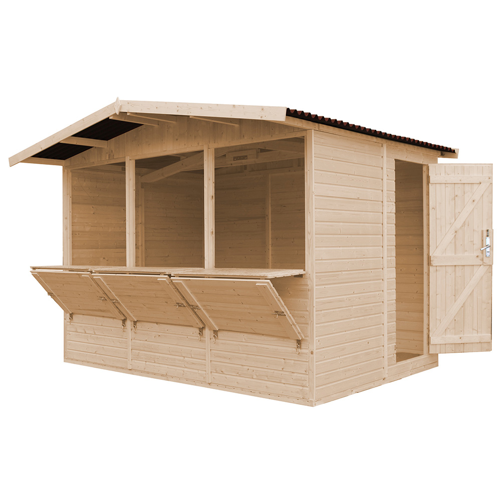 foto del prodotto chiosco in legno da giardino 336x263 cm 6 m2 timbela m150a