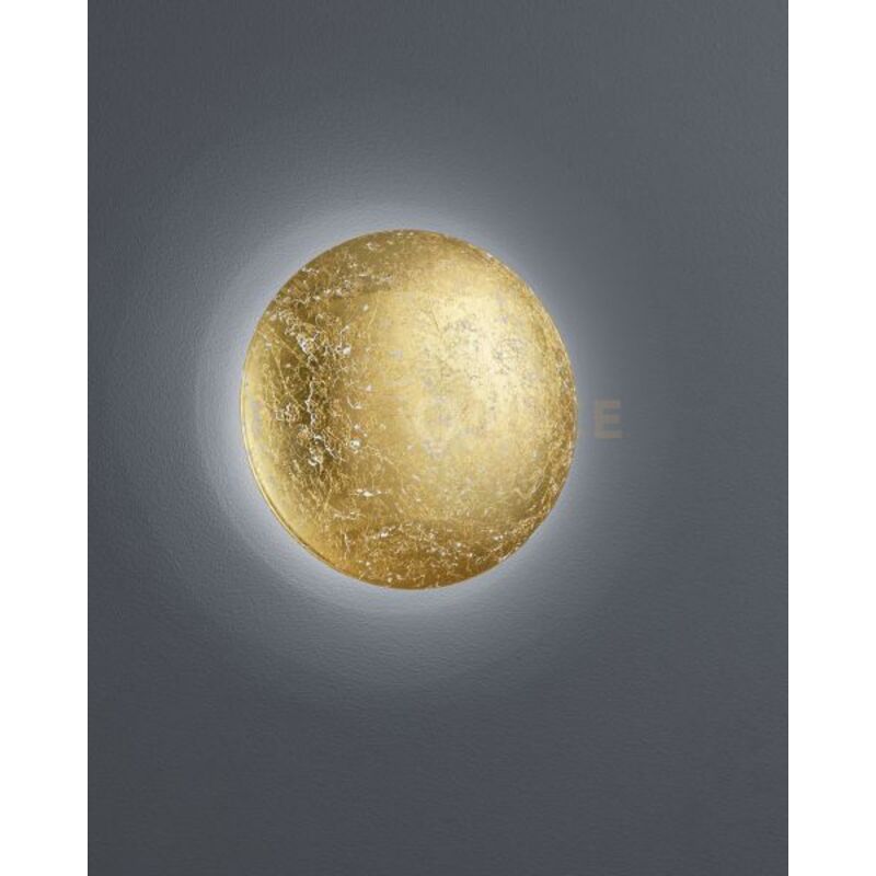 foto del prodotto chiros applique led 8w 1x 800lm, 3000k diffusore metallo oro d. 22cm