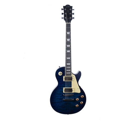 foto del prodotto chitarra elettrica eko 05134051 tribute collection ls 300 blue quited