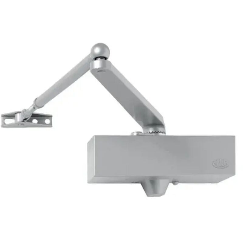 foto del prodotto chiudiporta mab 503 in argento con arresto, modello 24768-30-503