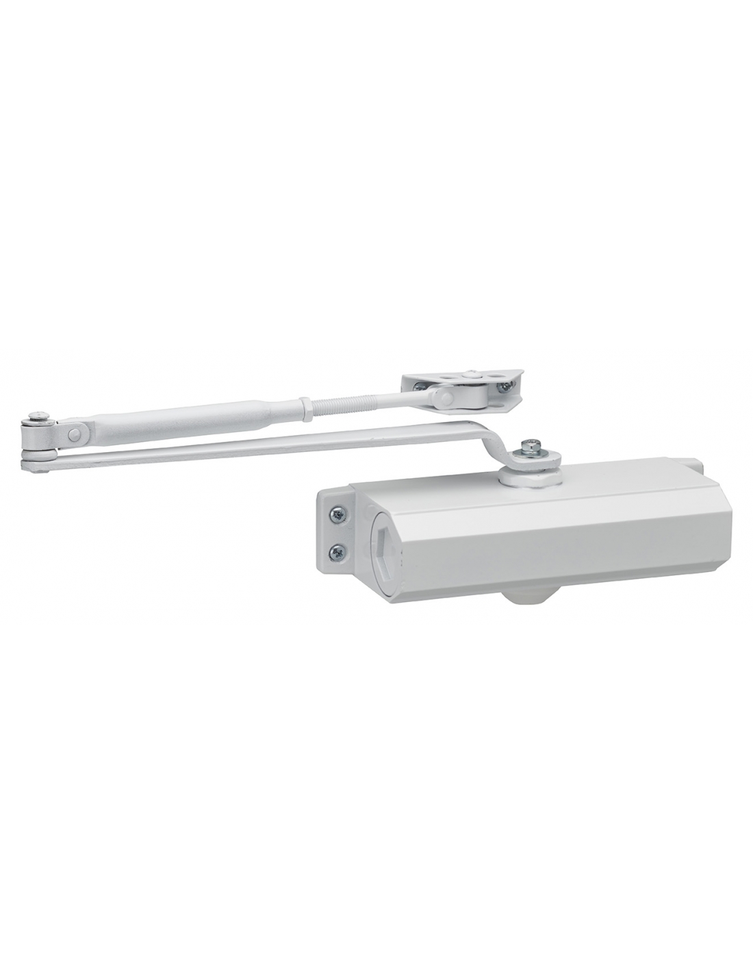 foto del prodotto chiudiporta spingiporta automatico idraulico eco, portata 80kg, forza 4, bianco thirard