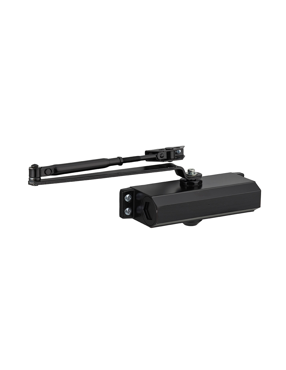 foto del prodotto chiudiporta spingiporta automatico idraulico eco, portata 80kg, forza 4, nero thirard