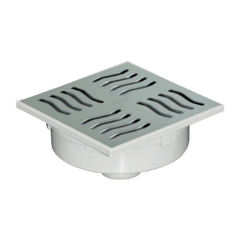 foto del prodotto chiusini sifonati abs 150x150mm colore grigio d50