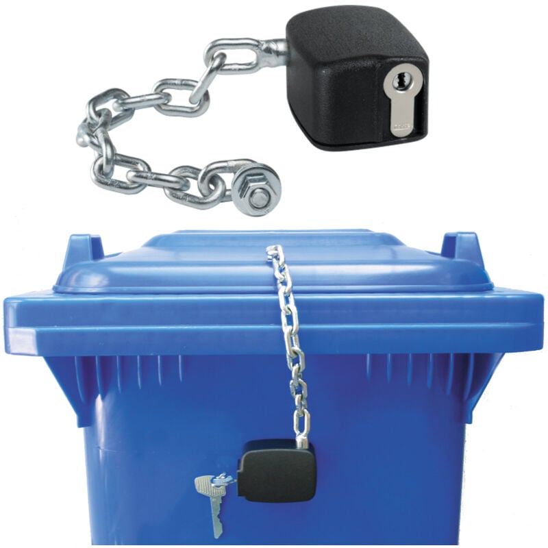 foto del prodotto chiusura a catena per contenitore rifiuti 80l - 1100l