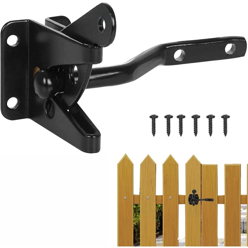 foto del prodotto chiusura automatica per cancello da giardino, chiusura automatica per cancello da giardino, serratura con 6 viti per cancello di recinzione willow