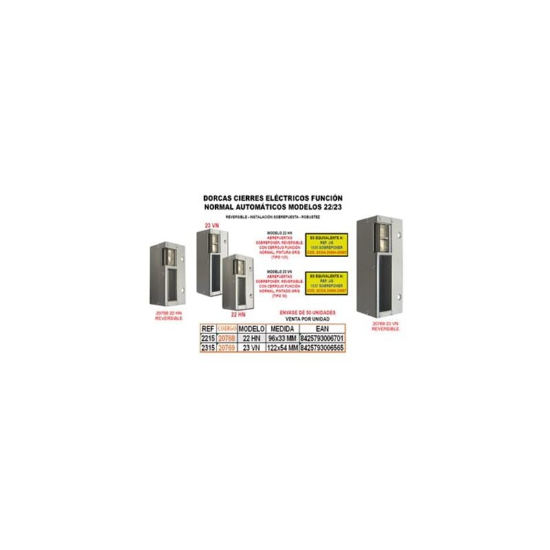foto del prodotto chiusura elettrica funzione normale 22hn con sovratensione e inversione tipo 125 36001 dorcas