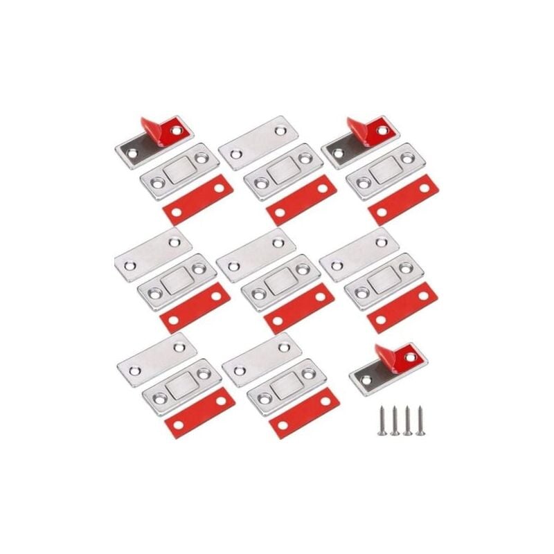 foto del prodotto chiusura magnetica, 8 pezzi ultra sottile porta magnete adesivo armadio magnete chiusura mobili potente magnete per porta scorrevole cassetti