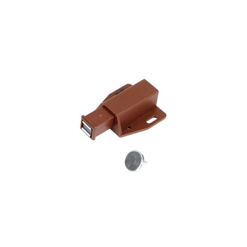 foto del prodotto chiusura magnetica a scatto e spinta marrone