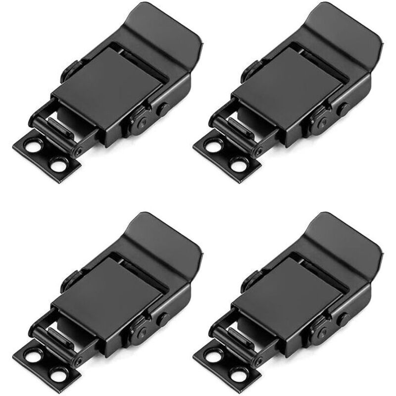 foto del prodotto chiusure a leva in acciaio inossidabile, chiusura a molla con leva per cassette di sicurezza, nere