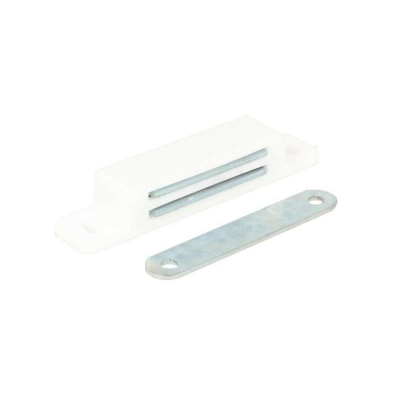 foto del prodotto chiusure magnetiche bianche da applicare forza 12 kg. 2 pz.