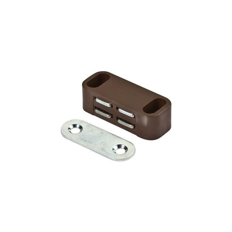 foto del prodotto chiusure magnetiche con contropiastra, marrone, 4 pezzi