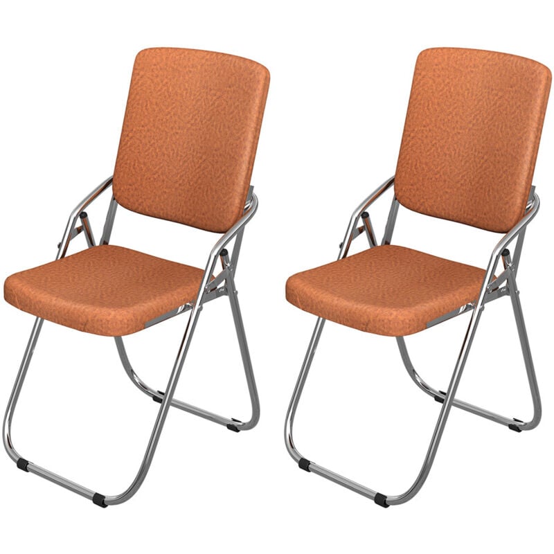 foto del prodotto chleby 2pcs sedia pieghevole sedia visitatore sedia pieghevole imbottita in pelle sedia da pranzo pieghevole sedie pieghevoli sono adatte per