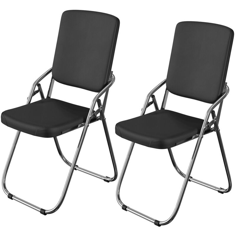 foto del prodotto chleby 2pcs sedia pieghevole sedia visitatore sedia pieghevole imbottita in pelle sedia da pranzo pieghevole sedie pieghevoli sono adatte per cucina,