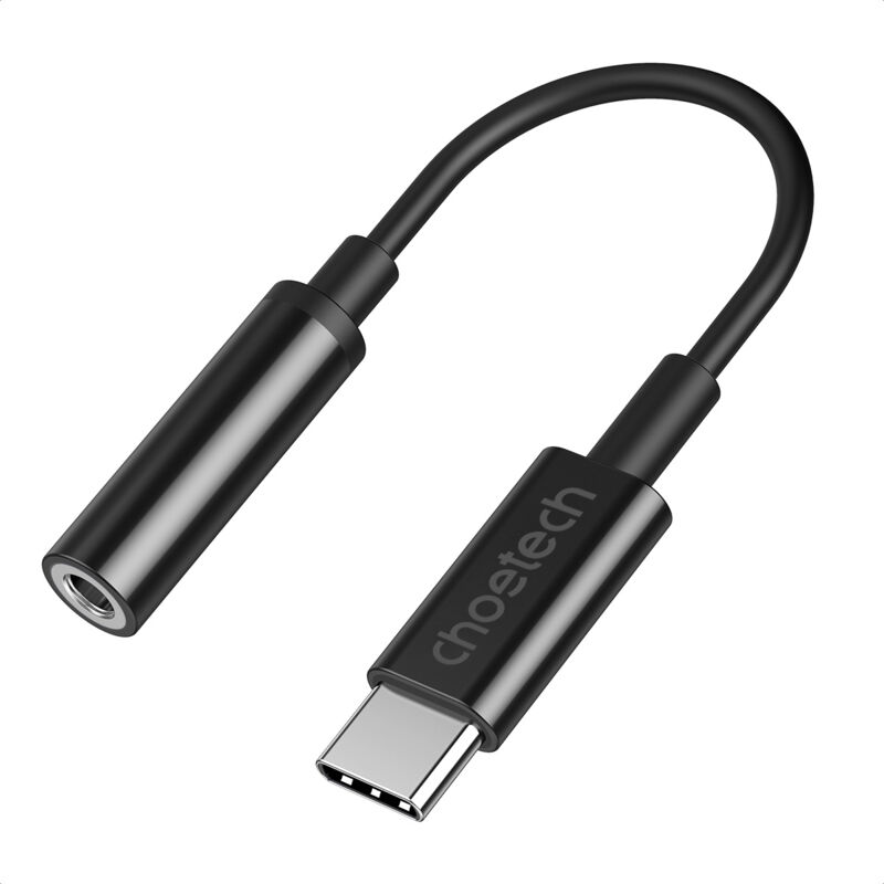 foto del prodotto choetech aux003 adattatore audio usb c dc da 3,5 mm nero