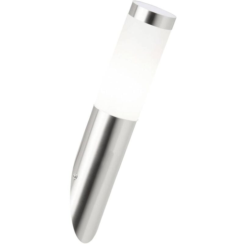 foto del prodotto chorus 43681 82 lampada da parete per esterno led monocolore e27 10 w acciaio inox brilliant