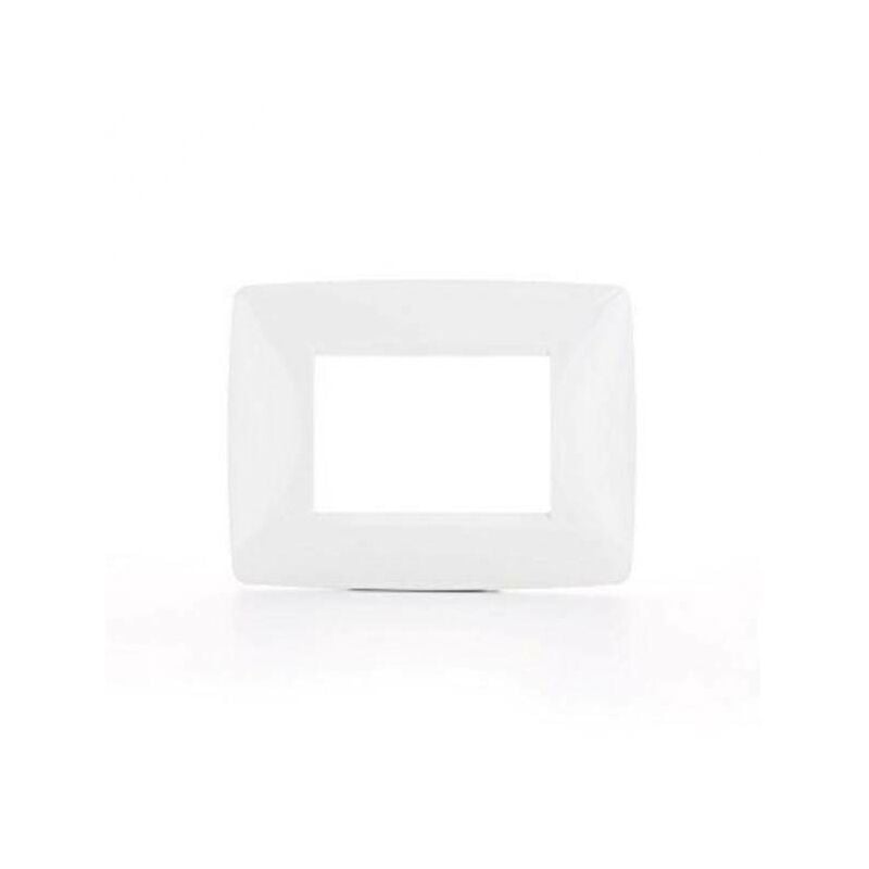 foto del prodotto chorus placca one tecnopolimero 3 moduli colore bianco latte gw16103tb gewiss