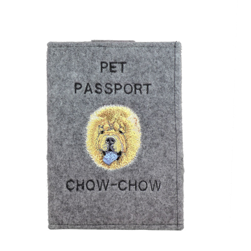 foto del prodotto chow chow portapassaporto per cani, portadocumenti, regalo per viaggiatori di art dog