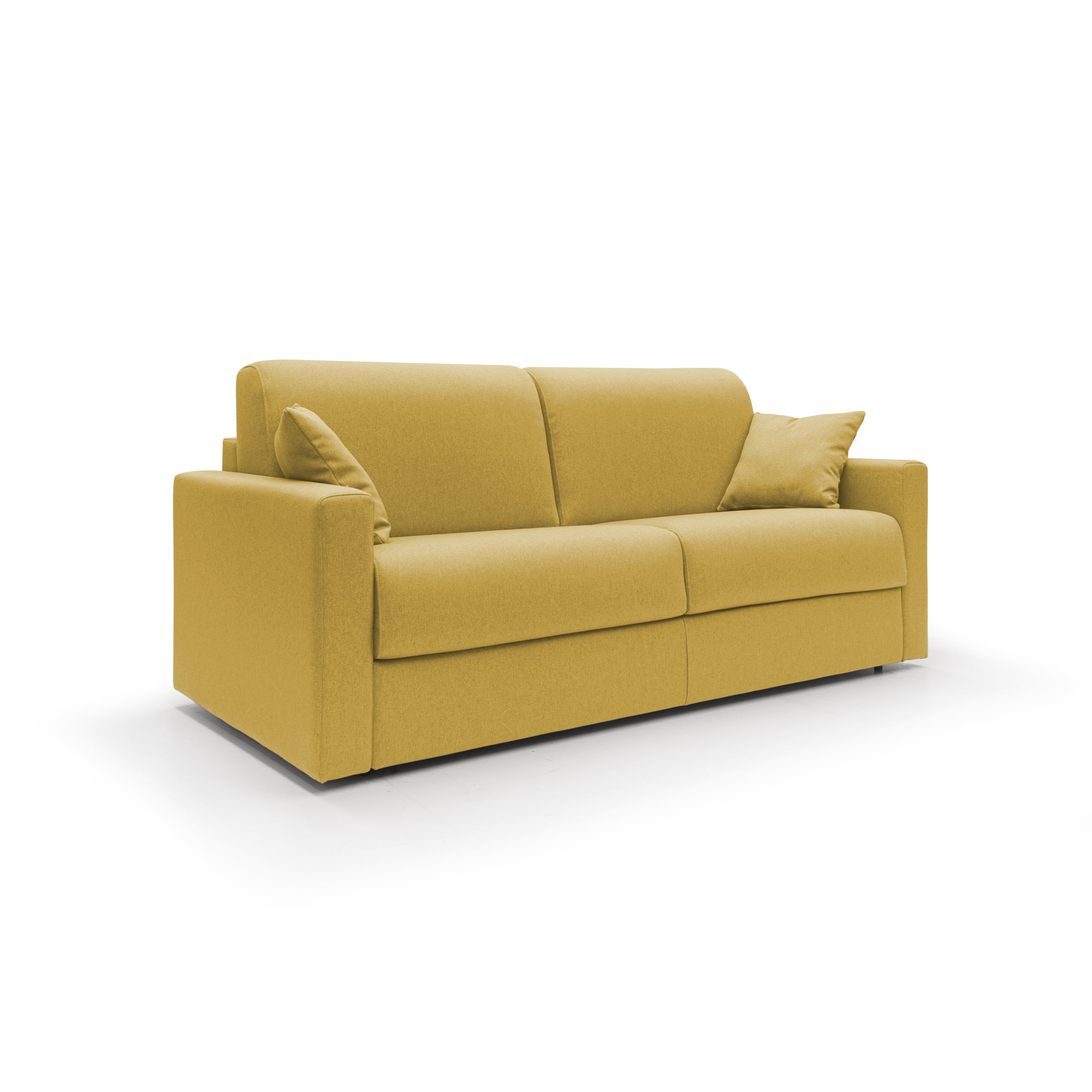 foto del prodotto chris divano letto matrimoniale tessuto impermeabile 166 cm giallo