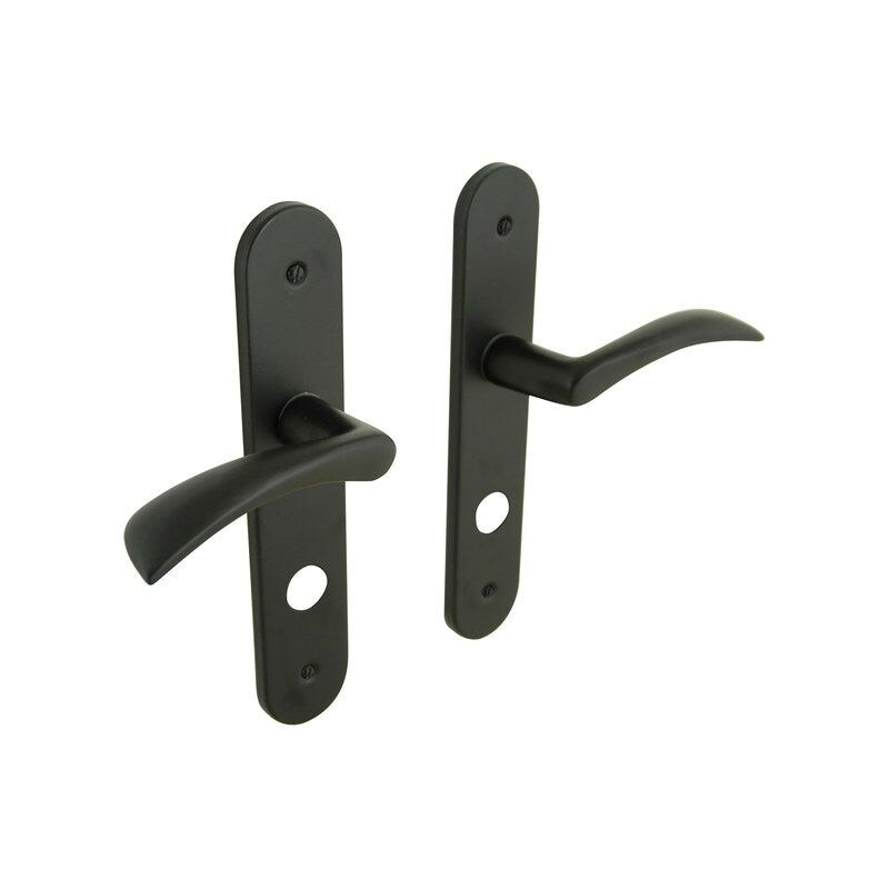 foto del prodotto chrisligne set di 2 maniglie per porte azur, bloccaggio sbloccaggio, inspire, interasse 165 mm, nero opaco
