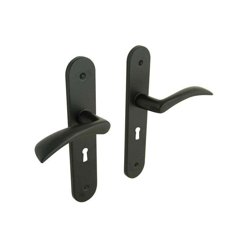 foto del prodotto chrisligne set di 2 maniglie per porte azur con ingresso chiave alluminio, interasse 165 mm