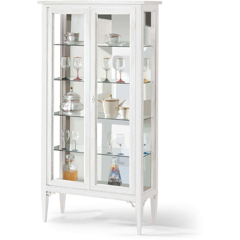 foto del prodotto christal credenza con vetrina in legno massello