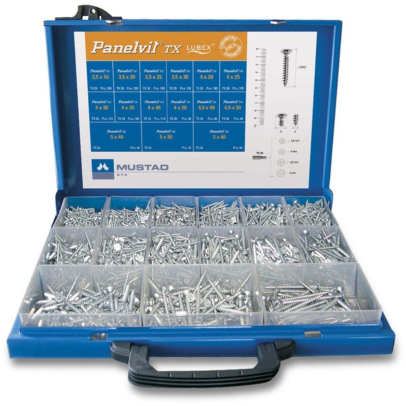 foto del prodotto chromiting tx panelvit viti a testa svasata assortite in metallo mbpv001501910c8 mustad