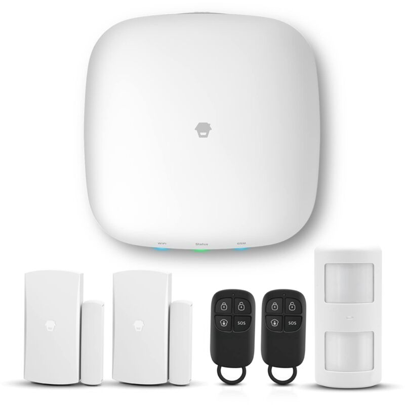 foto del prodotto chuango lte 400 allarme domestico senza fili con sirena sistema di sicurezza domestica apriporta e finestra hub, sensori e telecomando