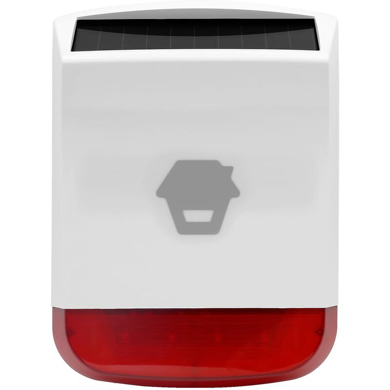 foto del prodotto chuango sps 260 sirena solare wireless allarme antifurto con luce stroboscopica lampeggiante rossa sistema di sicurezza ad alte prestazioni