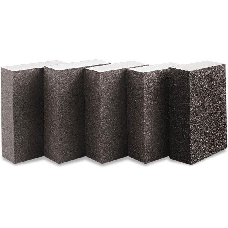 foto del prodotto chudian 5 stecche abrasive per legno a mano, spugna abrasiva, per legno, plastica e metallo 5 grane super spessa spessa media fine superfine, 96 x