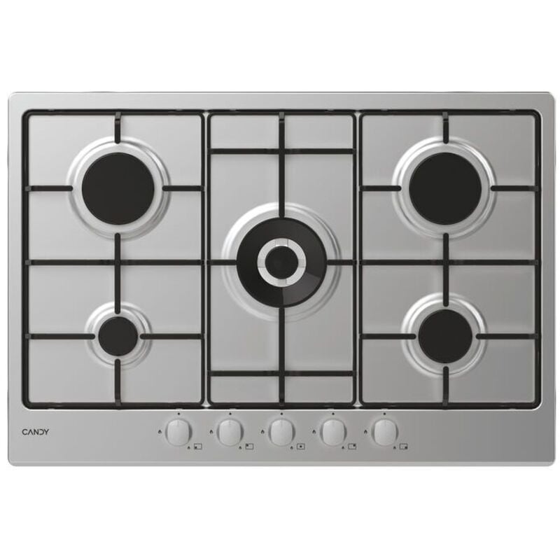 foto del prodotto chw74wx piano cottura da incasso a gas 75 cm 5 fuochi acciaio inox timeless candy