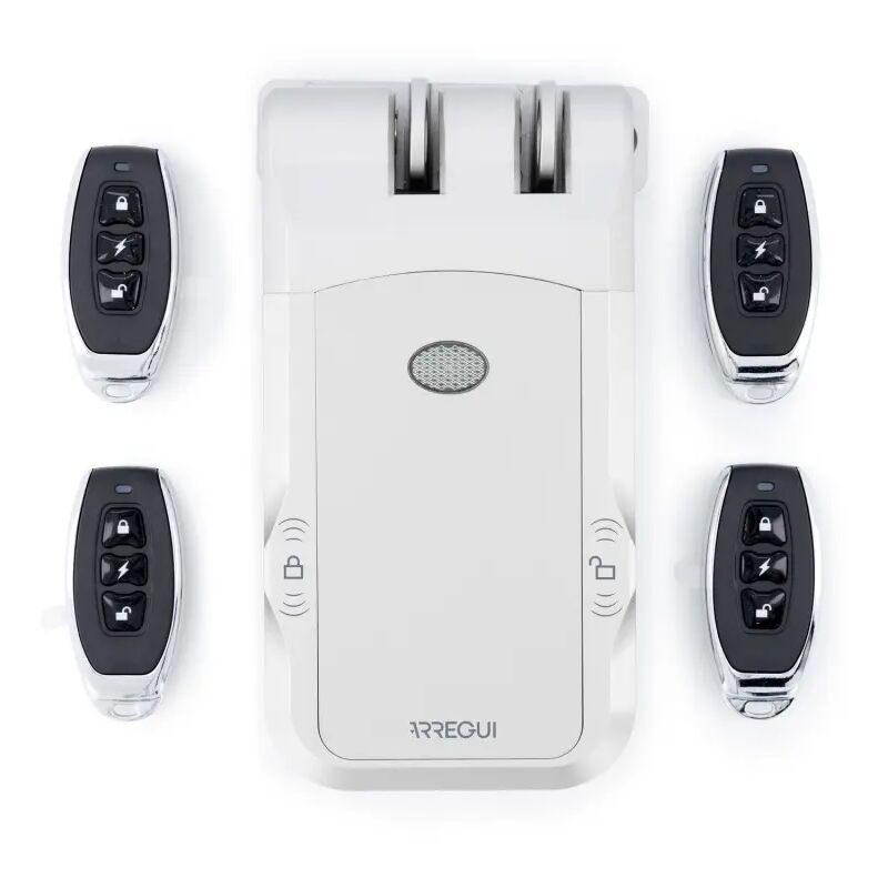 foto del prodotto ci30p serratura di sicurezza invisibile per porta con 4 telecomandi, antifurto, serratura elettronica per porta, chiavistello interno arregui