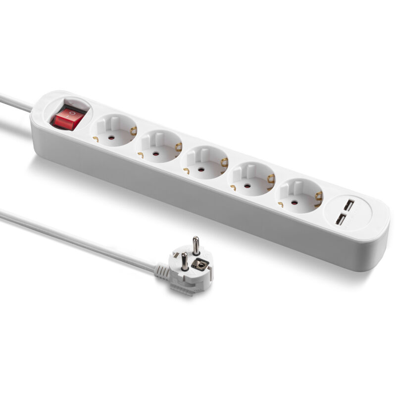 foto del prodotto ciabatta elettrica pvh5 con 2 prese usb trotec