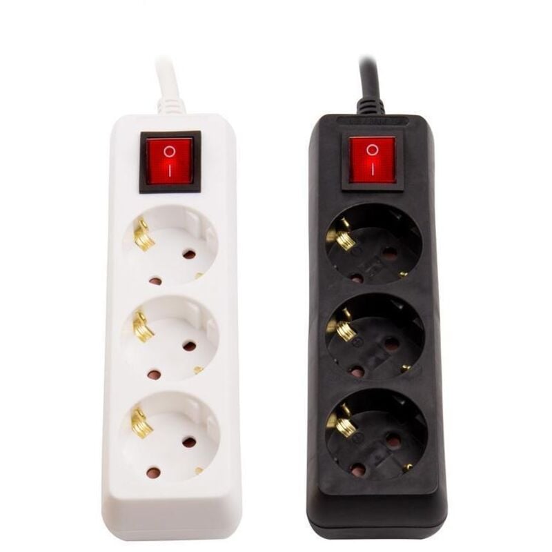 foto del prodotto ciabatta multipla 3 prese tipo f schuko 3m nero
