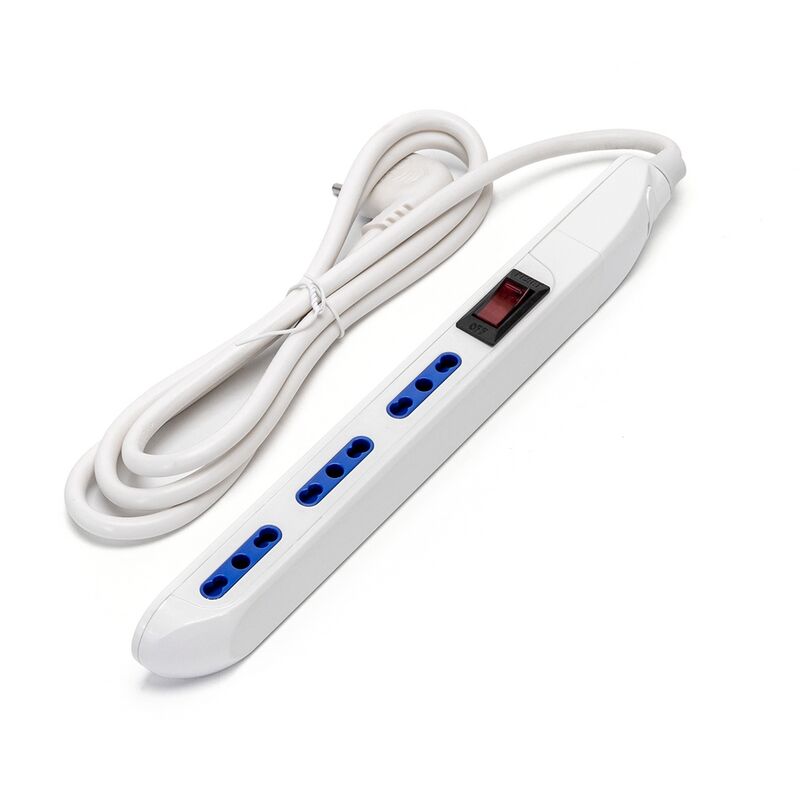 foto del prodotto ciabatta multipresa elettrica slim 3 posti con cavo da 1,5m 8211 spina 10a e 3 prese bipasso aigostar