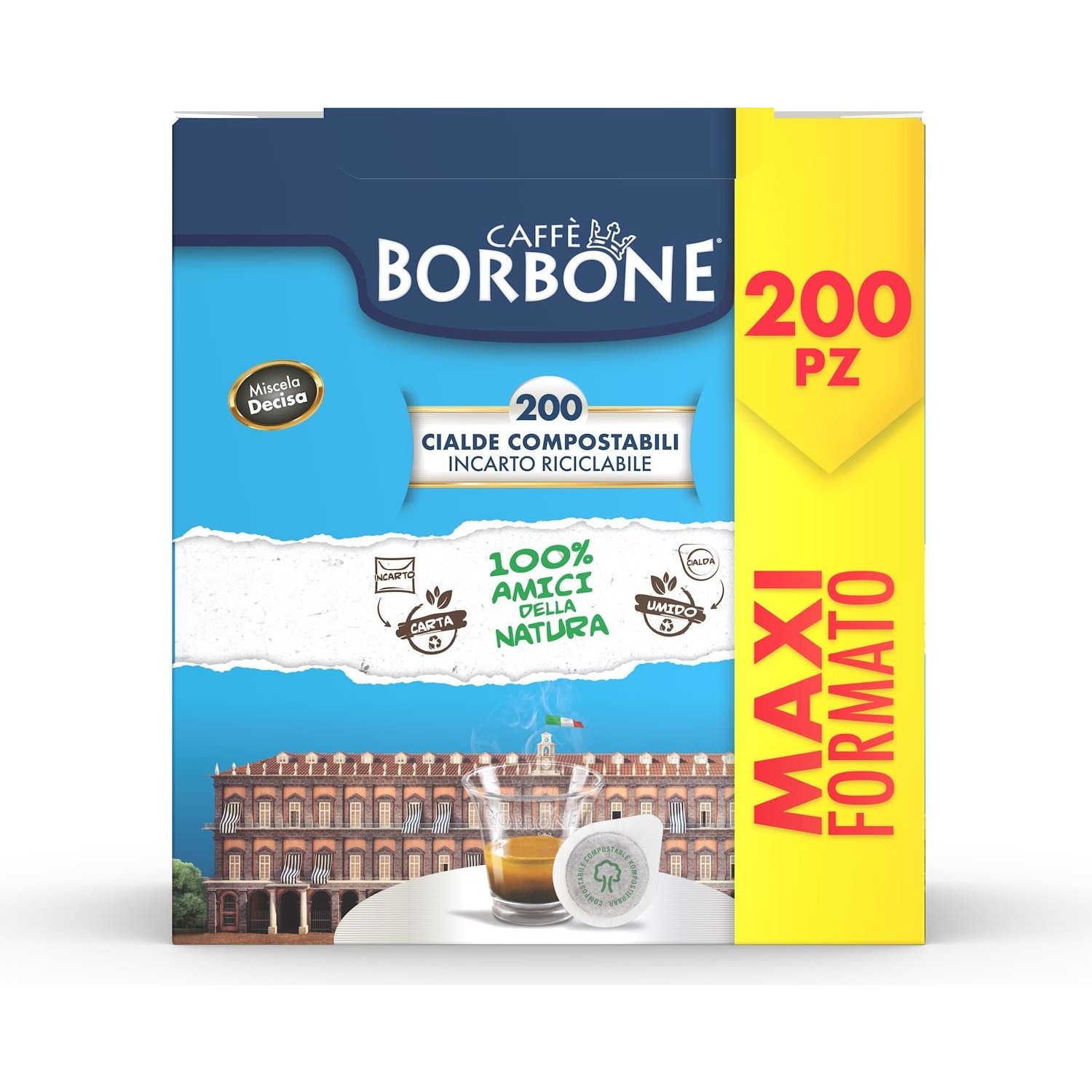 foto del prodotto cialde borbone decisa 200pz