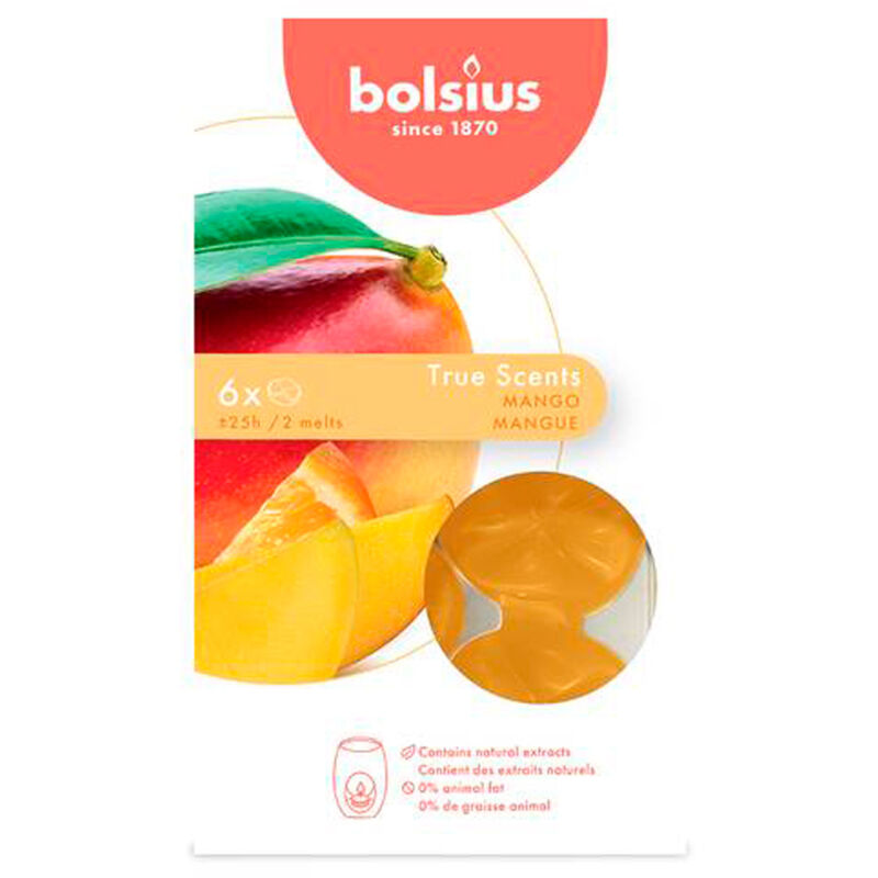foto del prodotto cialdina true scents bolsius fragranza mango 6pz