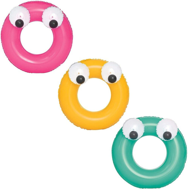 foto del prodotto ciambella salvagente gonfiabile bambini 3 6anni occhi mobili 61cm 3 colori 36114 trade shop traesio