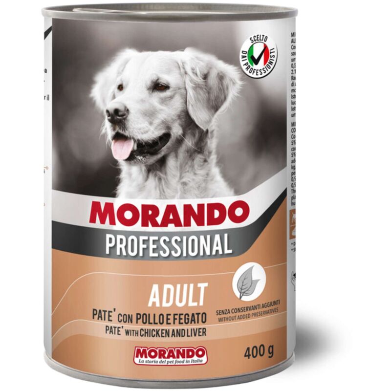 foto del prodotto cibo cane morando latt 400 g pat pollo fegato 24 pezzi
