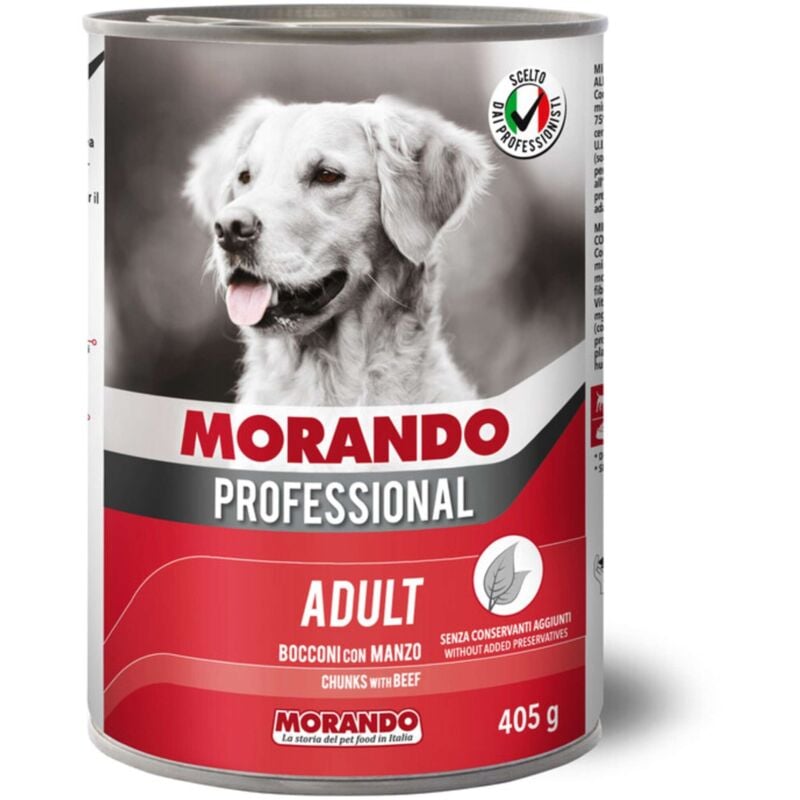 foto del prodotto cibo cane morando latt 405 g bocconi manzo 24 pezzi
