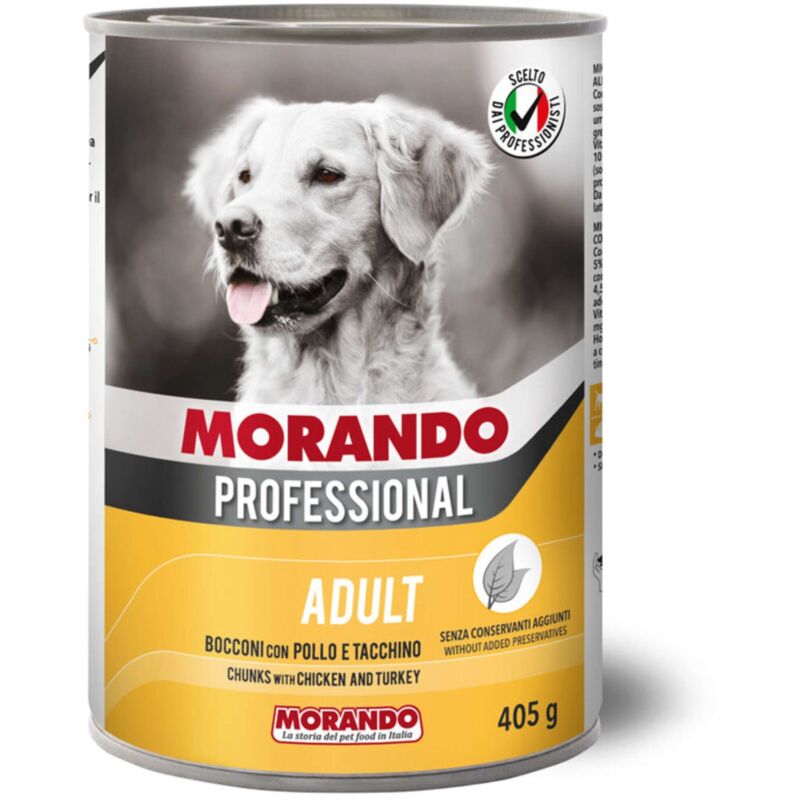 foto del prodotto cibo cane morando latt 405 g bocconi pol tacch 24 pezzi
