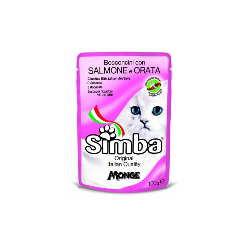 foto del prodotto cibo gatto monge simba 100 g salmone e orata 24 pz