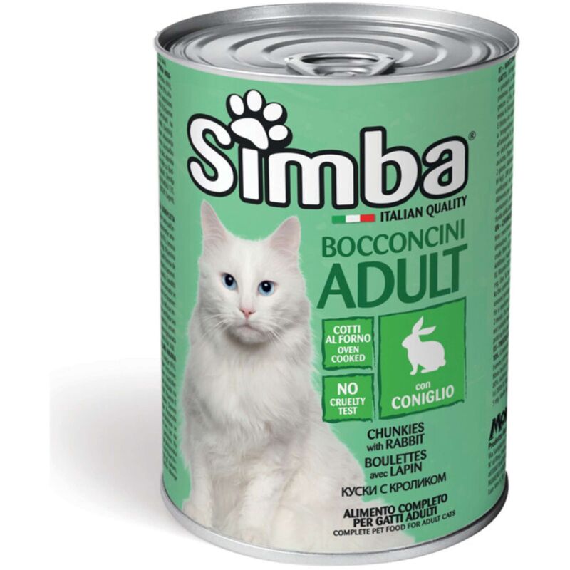 foto del prodotto cibo gatto monge simba 415 g bocconcini coniglio 24 pezzi