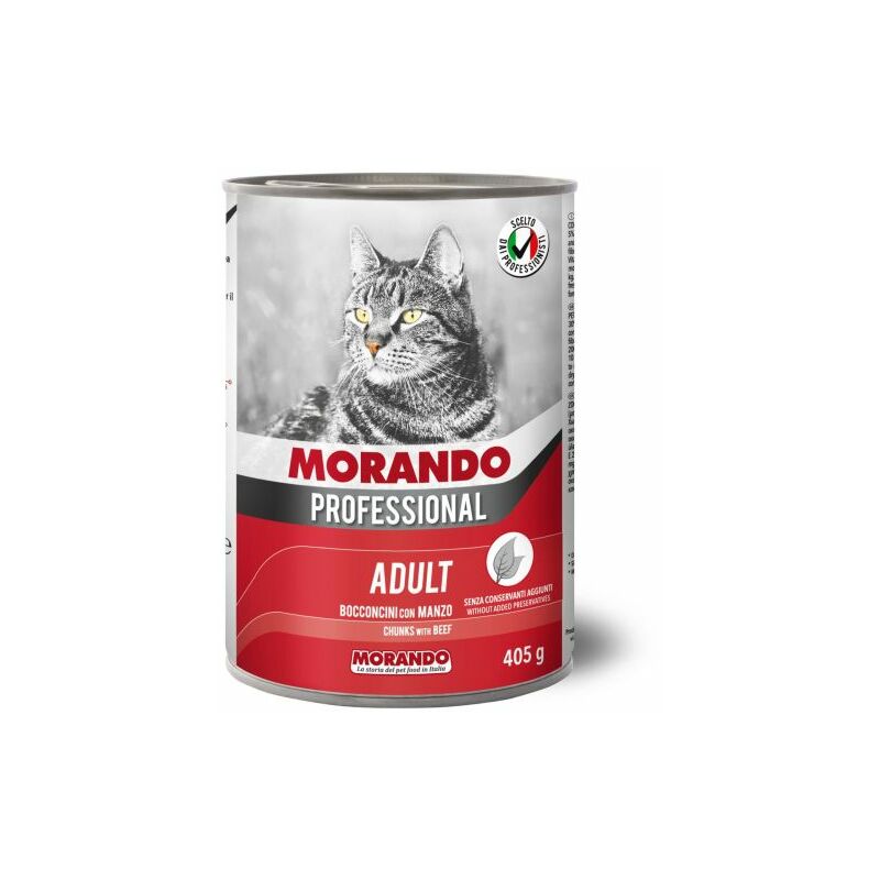 foto del prodotto cibo gatto morando latt 405 g bocconc manzo 24 pz