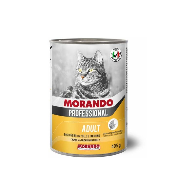 foto del prodotto cibo gatto morando latt 405 g bocconc pol tacch 24 pz