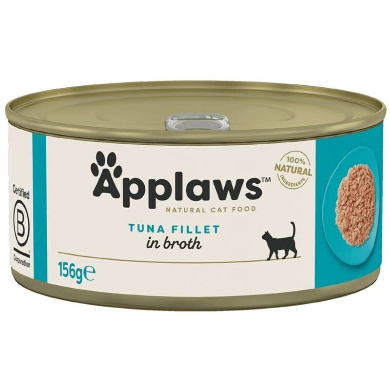 foto del prodotto cibo per gatti applaws tuna fillet in broth tonno pesce 156 g