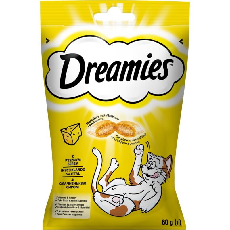 foto del prodotto cibo per gatti dreamies con formaggio - snack 60 g