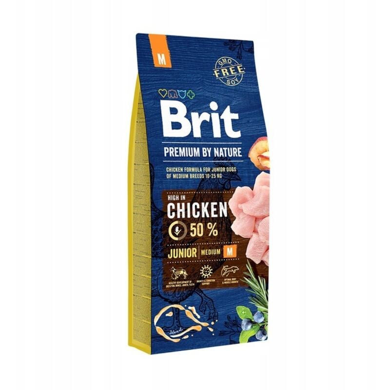 foto del prodotto cibo secco per cani brit premium by nature junior m 15kg