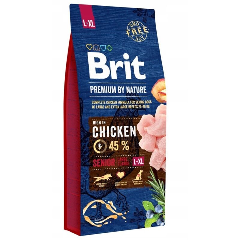 foto del prodotto cibo secco per cani brit premium by nature senior l xl 15kg