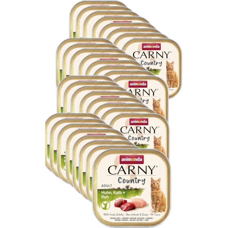 foto del prodotto cibo umido per gatti animonda carny country uova di pollo vitello 32x100g